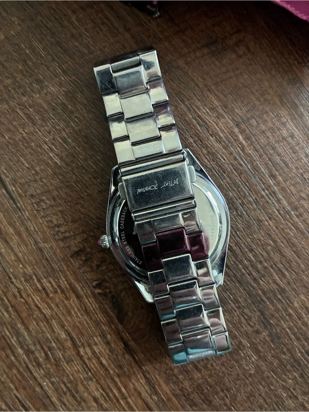 Betsey Johnson Pink Face Silver Tone Sheep Watch - Picture 6 of 7